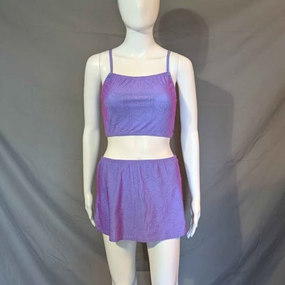Two Piece Purple Figure Skating Roller Skating Dance Costume Size Adult Small